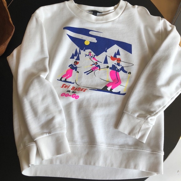 J. Crew Tops - J. Crew Ski Babes Graphic Sweatshirt